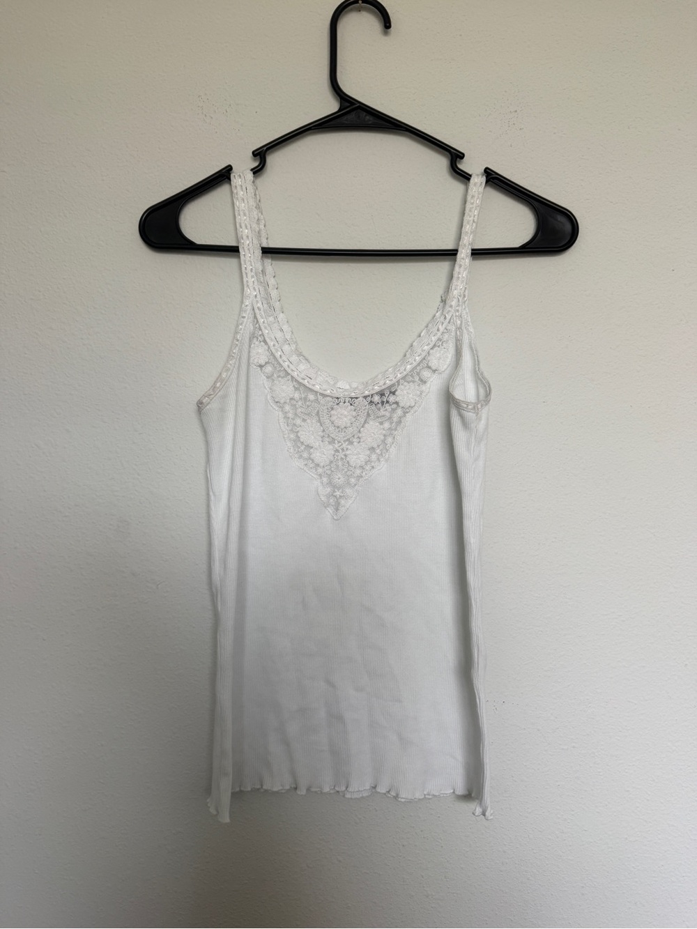 Polo by Ralph Lauren White Lace-Front Camisole